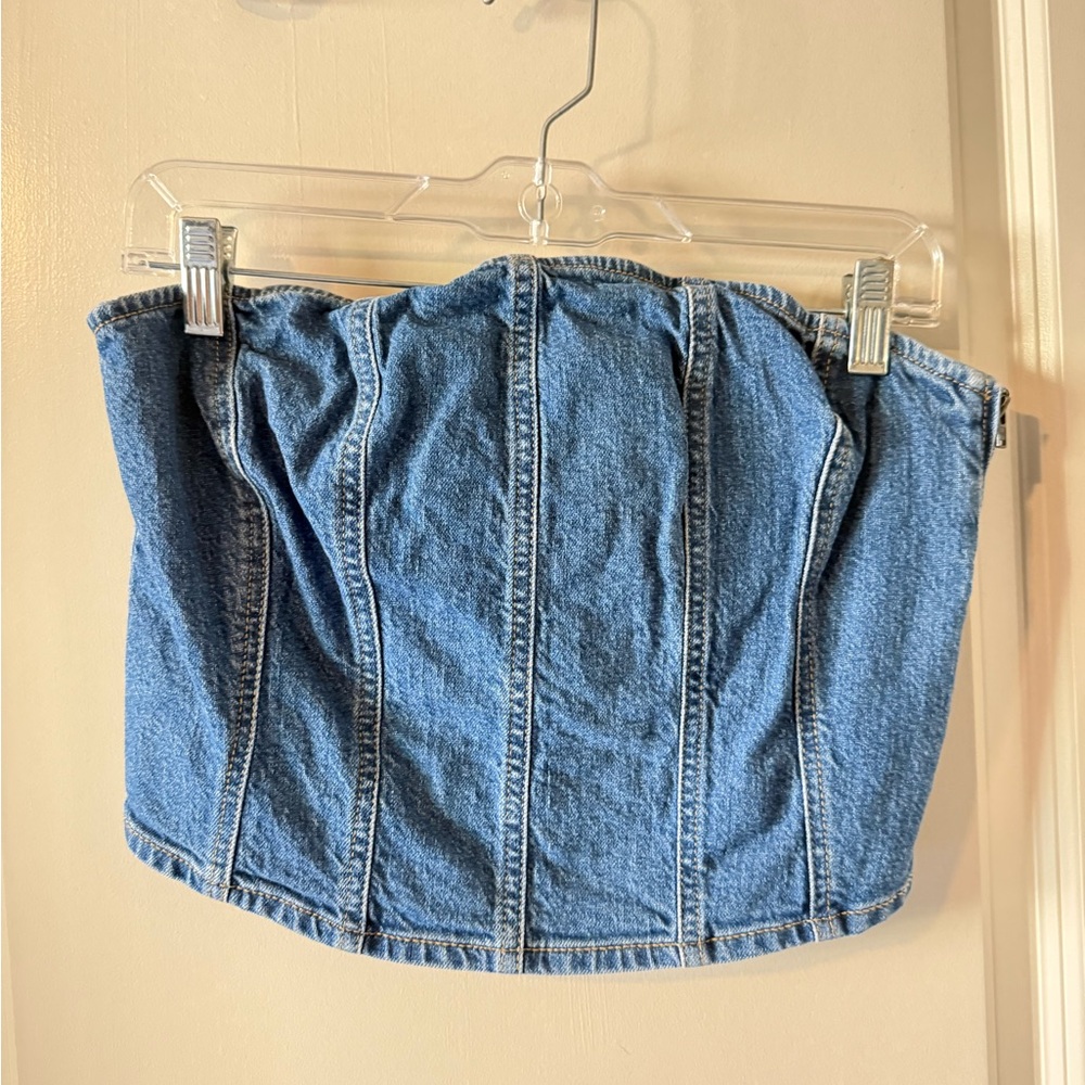 Universal Thread Blue Denim Tube Top